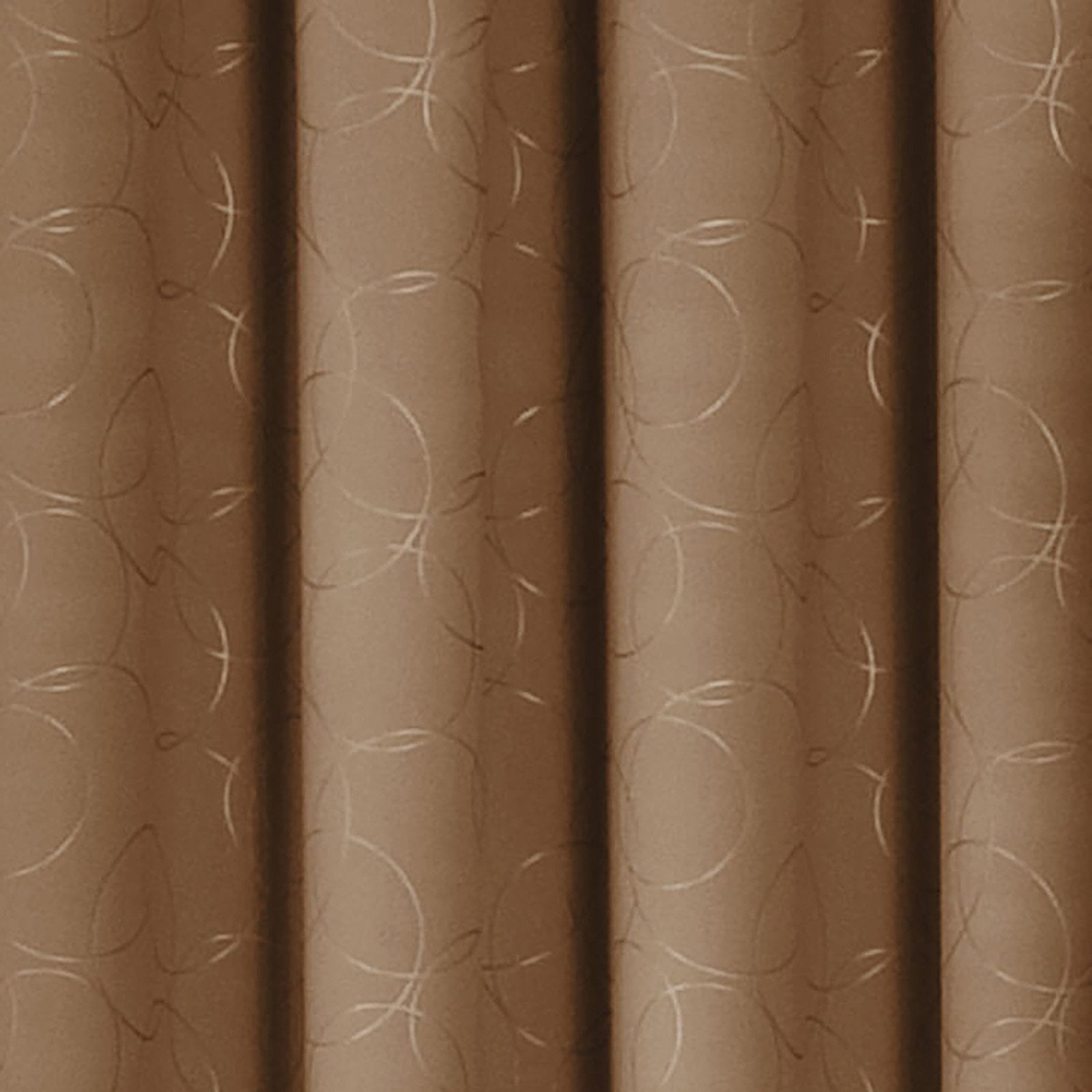 Eclipse Round and Round Pattern Blackout Grommet Top Window Curtain Panel, Black, 52x63