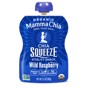 Mamma Chia Organic Wild Raspberry Chia Squeeze, 3.5 Oz.