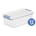 thumbnail image 1 of Sterilite 5,7 L Latching Box, Small Clear Plastic Storage Bin with Lid and Light Blue Latch, 12 Pk, 1 of 8