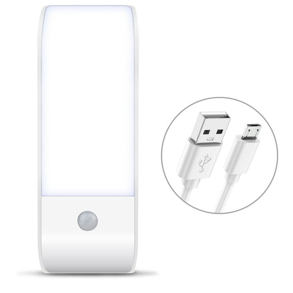 Under Cabinet Lighting Rechargeable Motion Sensor,AILKIN LED Closet Lights Magnetic Wireless Stick-on Safe Night Light,Cold White Lights 6000K Under Cabinet for Cabinet,Closet,Bedroom,Kitchen,1 Pack
