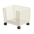 thumbnail image 3 of deevoka Mesh Rolling File Cart with Wheels Portable for Office Handbag School White, 3 of 7