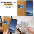 thumbnail image 3 of Leather For Apple iPhone 17e / 16e 6.1-inch Case , Stitching design Flip  Wallet Leather Case With Card Holder Magnetic Closure Shockproof Kickstand Protective Phone Cases Cover,Rose gold, 3 of 7