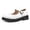 A-White236, variant on Yuanlong Women's Mary Jane Glossy Synthetic Leather Low Cut Thick Soled Dress Shoes Buckle Strap Stylish Shoes
