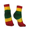 thumbnail image 2 of Breathable Athletic Socks Reggae Rasta Flag Cushioned Quarter Socks for Men Women, 2 of 7
