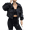 Black, variant on GigrtiJin Women's Zip up Crop Jackets Long Sleeves Lapel Drawstring Casual Jackets Fashion Solid Color Coats with Pocket