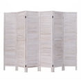thumbnail image 1 of Wooden Room Divider Classic Venetian 6 Panel Wood Slat 67"H White, 1 of 7