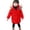 Red, variant on Mercatoo Girls Fluff Fleece Lined Fu Collar Zipper Jacket Kids Winter Puffer Coat Solid Warm Thicken Windproof Outwear