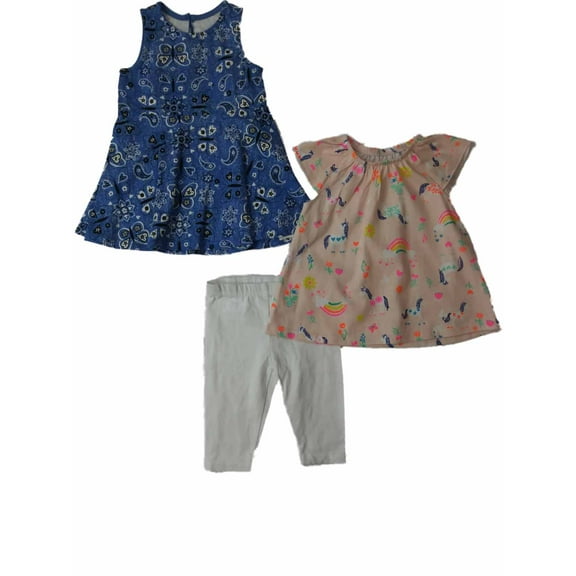 Infant Girls Unicorn Heat Paisley Floral Rainbow 3-PC Flower Outfit