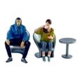 thumbnail image 2 of QualitChoice 1/64 Scale Miniature Figure DIY Project Desktop Ornament Afternoon Tea Scene, 2 of 6