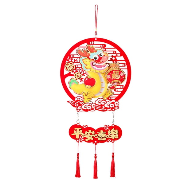 Decoración de año Nuevo Chino, Decoración Colgante de Personajes Fu, Colgante Chino de Personajes Fu, para Paredes de Oficina en casa de , estilo A