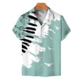 thumbnail image 3 of Camisas Para Hombre Casual Camisas y tops de manga corta con botones impresos en 3D digitales para instrumentos musicales para hombres (Mint Green, XL), 3 of 4