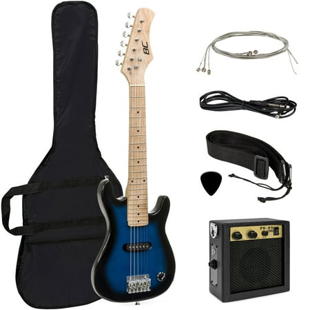 Top Solid Body Electric Guitar - Best Choice Products 30in Kids 6-String Electric Guitar Beginner Starter Kit w/ 5W Amplifier, Strap, Case, Strings, Picks - Blue