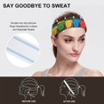 thumbnail image 5 of Sports Sweat Absorber Headband 10.6in Thin, Strong Absorbent And Thick Sweat Absorber Can Be Used As A Headband Mask Neck Band Scarf Colorful Building Blocks (3), 5 of 6