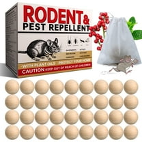 36 Packs Rodent Repellent Balls, Peppermint Oil Mouse Repellnt, Mice Deterrent for Indoor Use, Rat & Rodent Control for House, Garage, Garden, and Vehicles, Moth Balls for Outdoor Use