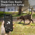thumbnail image 2 of OOPSDOGGY Leather AirTag Cat Collar – Non-Breakaway Kitten Collar for Cats & Small Dogs with AirTag Holder, Safety Bell - Lightweight GPS Pet Collars, Black, 2 of 6