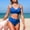 Blue, variant on Womens Bikini Sets 2 Piece High Waisted Swimsuits Push Up Twist Front Bathing Suits 2026 Summer Beach Swimwear