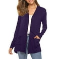 thumbnail image 2 of Kureaily Women's Long Sleeve Open Front Cardigan Casual Loose Lightweight Cardigans With Pockets Womens Cardigan Sweaters, 2 of 4