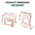 thumbnail image 2 of Uxcell 9" Folding Step Stool for Adults 275 lbs Capacity Non-Slip Step Stool with Handle Collapsible Foot Stools Pink, 2 of 7