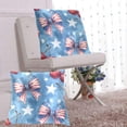 thumbnail image 6 of Flag Pattern Bows Stars Cherries Watercolor Throw Pillow Covers Pillowcases 20 x 20 Inch Home Decor 2 Packs for Bedroom Sofa, 6 of 6