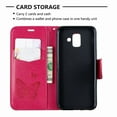 thumbnail image 2 of Samsung Galaxy A6 Case, Dteck Embossed Butterfly Flip PU Leather Stand Wallet Case Cover For Samsung Galaxy A6 2018 (Not fit A6 Plus),Red, 2 of 5