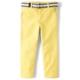 thumbnail image 1 of Pantalones chinos de sarga con cinturón Gymboree, amarillo sol, para niños pequeños de 4 años, 1 of 3