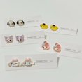 thumbnail image 2 of Sanrio-pendientes de plata de Hello Kitty para mujer, aretes de aro con aguja, estilo Anime Cinnamoroll Melody, Kuromi, 2 of 4