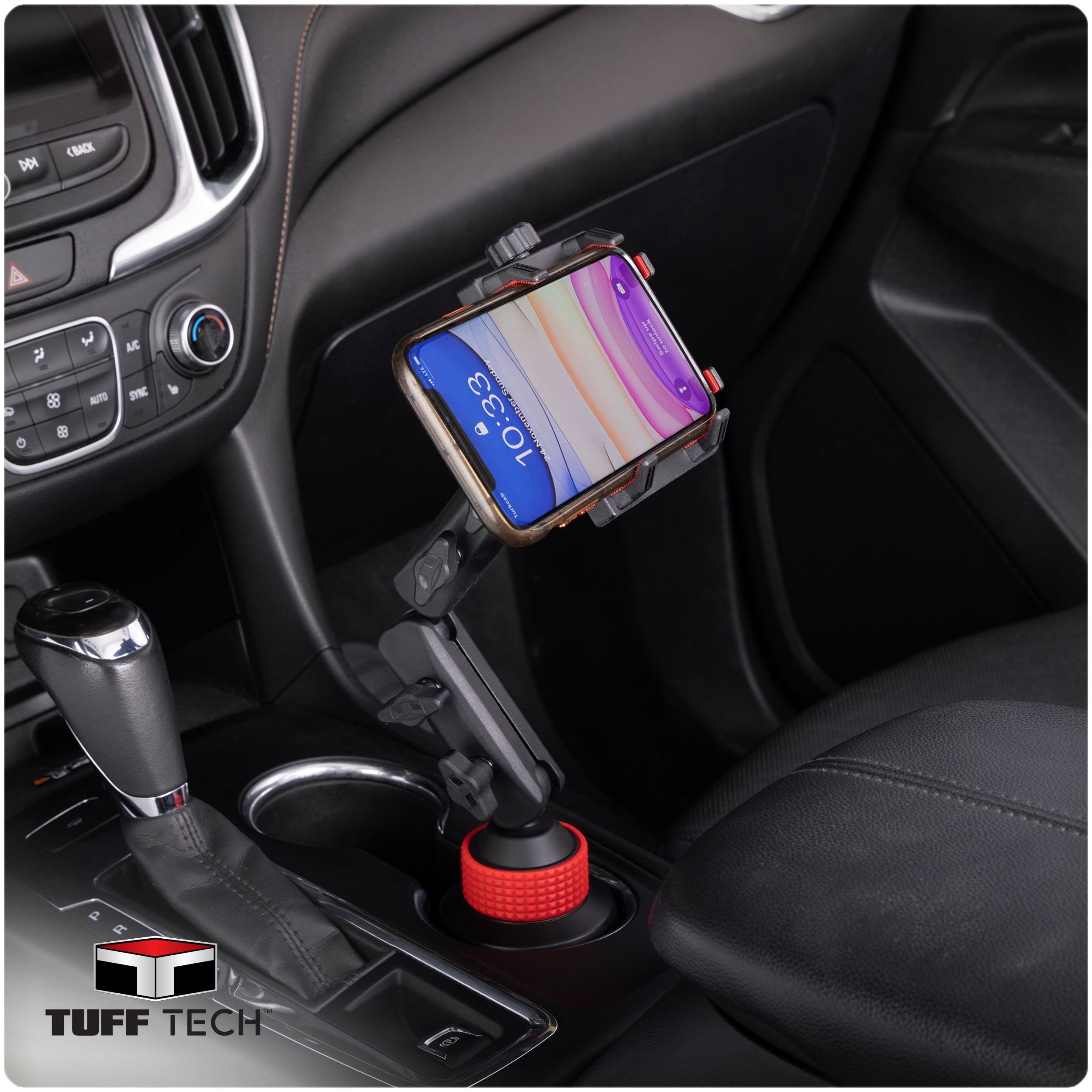 Tuff Tech Extendable Cup Mount Phone Holder for Cars, Trucks, and SUVs
