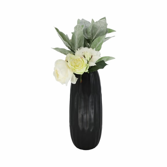 Sagebrook Home Ceramic 14" Vase, Black