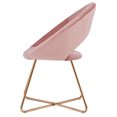 thumbnail image 2 of Duhome Elegant Lifestyle Accent Chair with Gold Metal Legs Modern Velvet Vanity Chair Upholstered for Living Room Bedroom Pink, 2 of 8