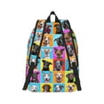 thumbnail image 3 of Balery Cute Dogs Collage Vintage Canvas Backpack for Men and Women - Large Capacity, Durable Travel Laptop Bag for School, Work, Hiking, and Outdoor Activities, 3 of 7