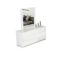 thumbnail image 1 of 39" White MDF, Steel, and Glass Mirror, 1 of 1
