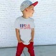thumbnail image 2 of TOOYOU Boys Summer T-Shirt Toddler Kids Baby 4 Of July Short Sleeve Independence Day T Shirt Tee Tops Size 5-6 Years Grey, 2 of 6