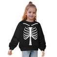 thumbnail image 3 of GPAECEAD Boys Girls Halloween Sweatshirt Toddler Pumpkin Face Long Sleeve Shirt Kids Skeleton Top Clothes 2-10Years Black, 3 of 5