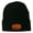 Black, variant on Halloween Happy Jack o Lantern Embroidered Long Beanie - Black OSFM