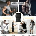 thumbnail image 3 of Neoprene Sauna Suit for Men Zipper Waist Trainer Vest Tank Top Trimmer Body Shaper with Adjustable Two Belts, 3 of 6