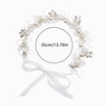 thumbnail image 3 of Cdudpw Baby Girl Floral Headband Flower Crown Elastic Hairband for Newborn Toddler(Blue,5-13 Years), 3 of 5