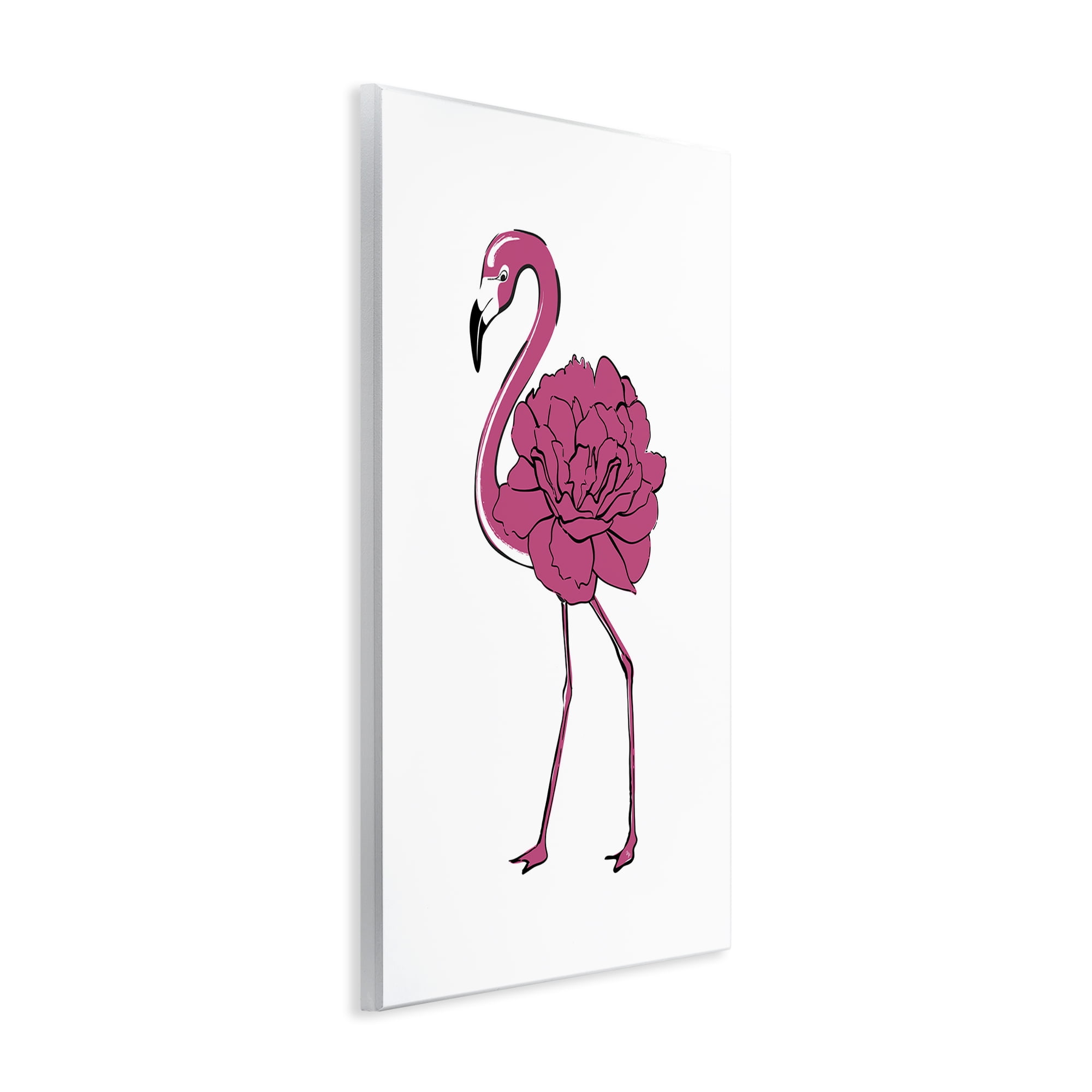 Stupell Industries Flamingo Rose Petal Body Animals & Insects Painting Unframed Art Print Wall Art, 10 x 15