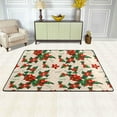thumbnail image 2 of Dreamtimes Christmas Red Flowers Non-Slip Area Rug 36"x24", Winter Plants Floor Carpet Comfort Floor Mats Decor for Indoor Front Porch,Living Room, Bedroom,Kitchen, 2 of 5
