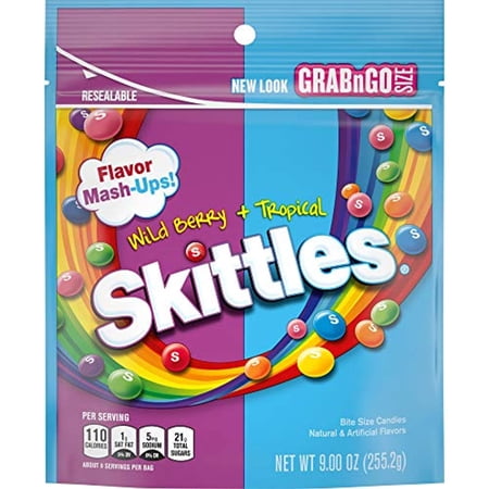 Skittles Mash Ups Stand Up Bags  9 oz - Case of 8