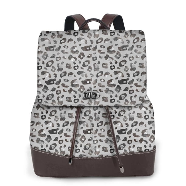 Fotbe Wild Animal Leopard Print Mochila Bolso con Estampado para Mujer, Mochila Antirrobo de Nylon Impermeable, Bolsa Ligera de Hombro