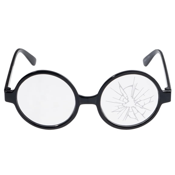 Ralphie Halloween Christmas Costume Glasses, with Cracked for Adult