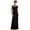Black, variant on XZNGL Long Sleeve Dress Womens Fashion Long Dress Lace Splicing O-Neck Mid Sleeve Evening Dress Long Lace Dress