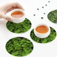 thumbnail image 5 of Kdxio Tiny Green Fern Leaves Funny Coasters,4 Pcs Leather Coasters,Housewarming Gifts,Protect Furniture from Water Marks Scratch and Damage, 5 of 6