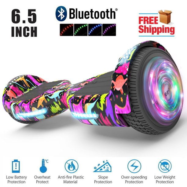 Hoverboard Flash WheelCertified Bluetooth Speaker LED Self Balancing Wheel Electric Scooter Walmart.com