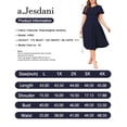 thumbnail image 5 of a.Jesdani Womens Plus Size Dresses Flutter Sleeve A-Line Midi Dress Wedding Guest Dress Navy L, 5 of 14