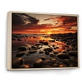 thumbnail image 2 of Designart "At Sunset Coastal Serenity painting V" Landscapes Floater Framed Canvas Print, 2 of 7