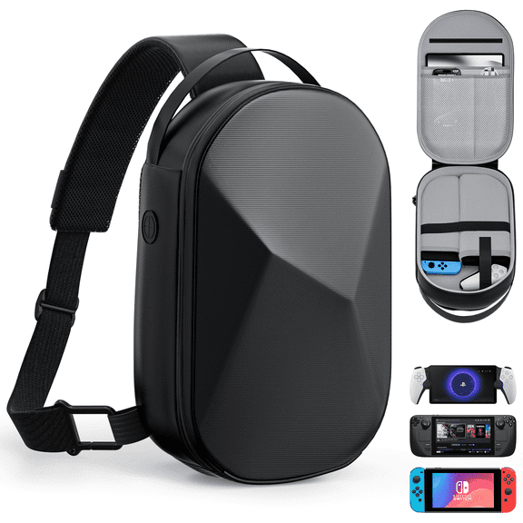 ANNAPRO Carrying Case for Switch 2 (2025)/Switch/Steam Deck/Steam Deck OLED/Playstation Portal, Protective Hard Shell Travel Case for AC Adapter, Docking Station, Console and Game Accessories