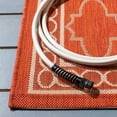 thumbnail image 6 of SAFAVIEH Courtyard Jasper Geometric Bordered Indoor/Outdoor Area Rug, 6'7" x 6'7" Round, Rust/Sand, 6 of 9