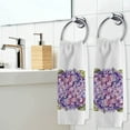 thumbnail image 4 of GZHJMY Watercolor Hydrangea Flower Hand Towels White Bath Towels Soft Absorbent 100% Combed Ring Spun Cotton Bathroom Towel Kitchen Dishwashing Towels Hotel Spa Towels Home Decor 16 x 30 inches, 4 of 7