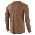 thumbnail image 5 of Fesfesfes Blouse Shirt for Men Stand Collar Long Sleeve T-Shirt Solid Bottoming Shirt Wagoff Top, 5 of 5